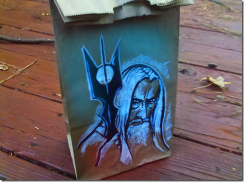 Arte criativa em sacos de papel