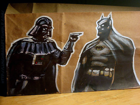 Arte criativa em sacos de papel